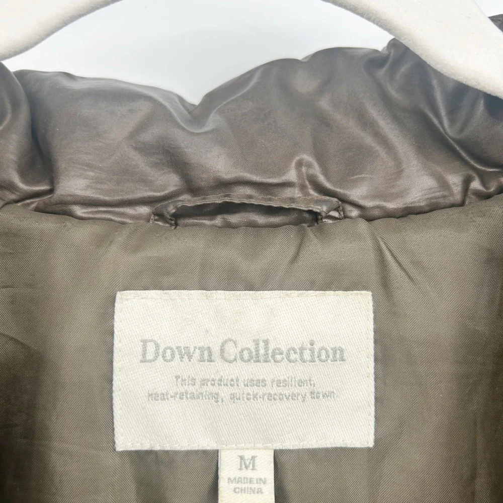 Uniqlo Women Bronze‎ Brown Quilted Down Collection Puffer Winter Coat Jacket M